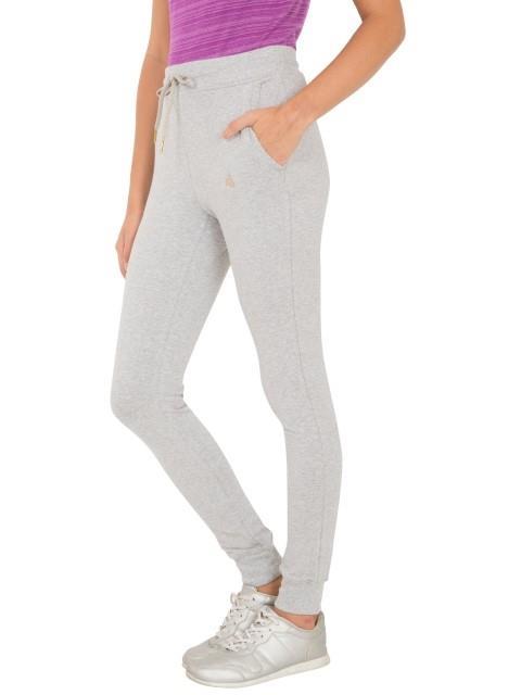 Women 1323 Super Combed Cotton Elastane French Terry Slim Fit Joggers with  Zipper Pockets