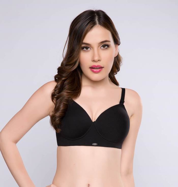 Buy Trylo Double Layered Non-Wired Full Coverage Sag Lift Bra - Black at  Rs.460 online
